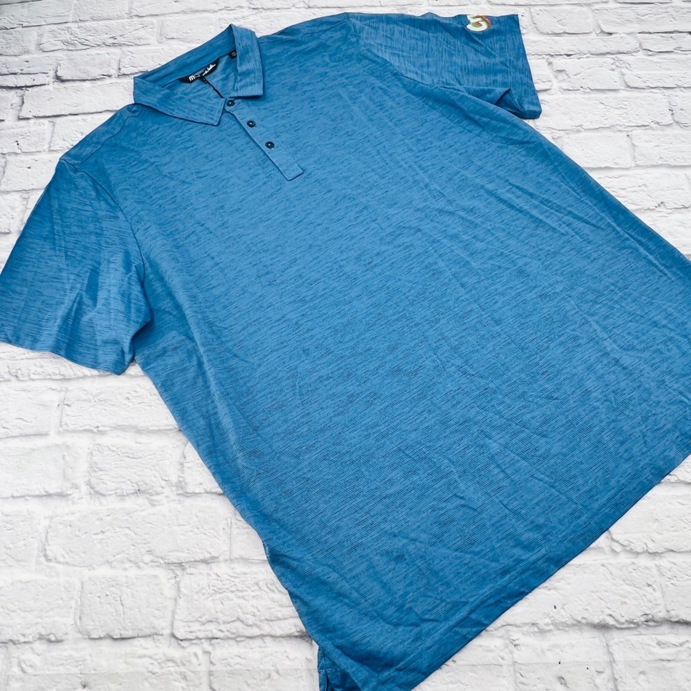 Travis Mathew Blue Heather Polo